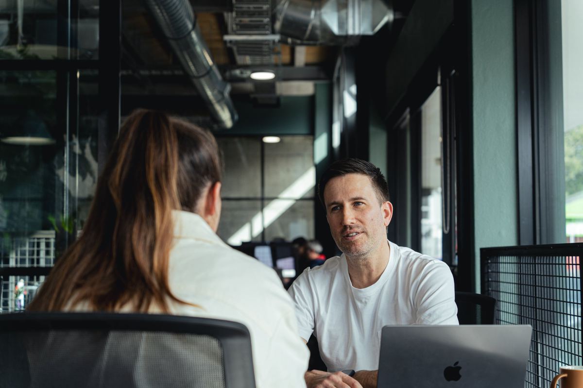 Kieran Lee in client consultation